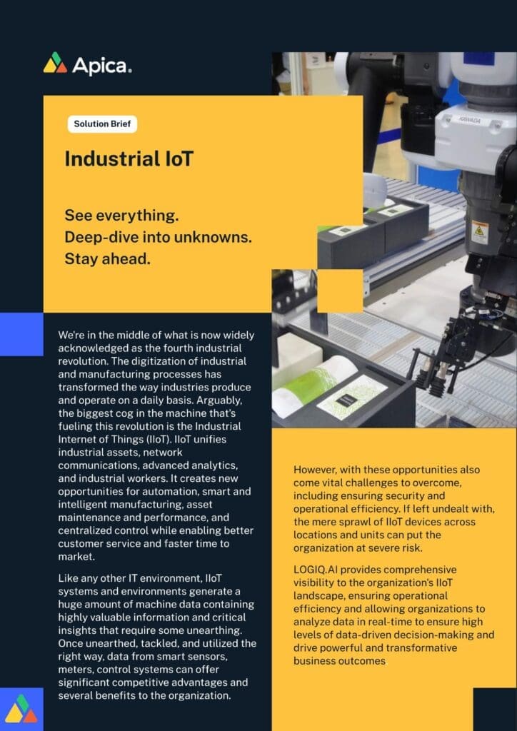 Product briefs, technical briefs, data sheets of Apica & its capabilities 5 apica-for-IIoT